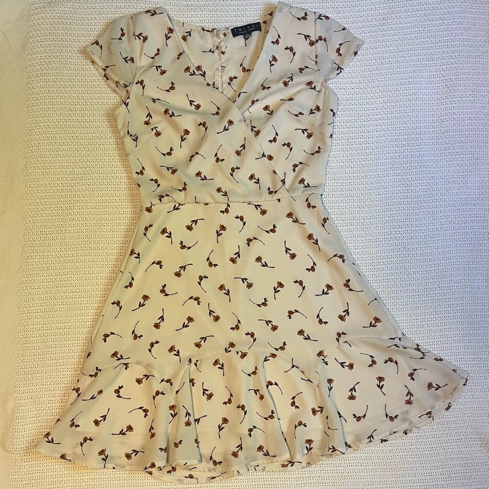 White Floral Mini Dress